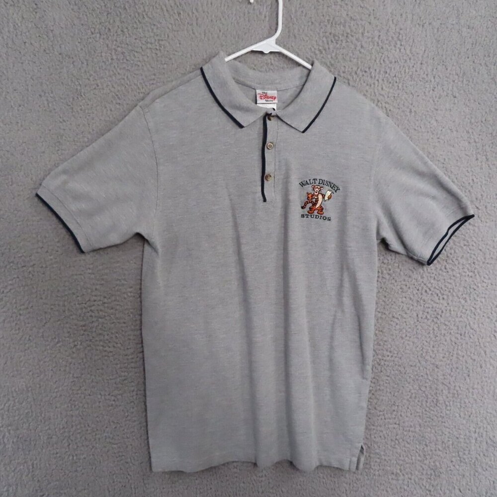 Vintage The Disney‎ Store Polo Shirt Mens Small Walt Disney Studios Gray Tigger